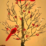 Bright Vintage Tree with Cardinals