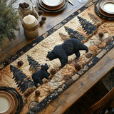 Quilted Table Runner - Black Bear Family