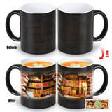 Ceramic Mug with Magic Bookshelf and Heat Effect