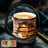 Ceramic Mug with Magic Bookshelf and Heat Effect