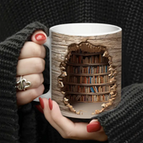 Charming Library Mug with Heat Activation