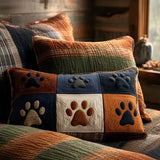 Padded Cushion Cover - Meadow of Footprints